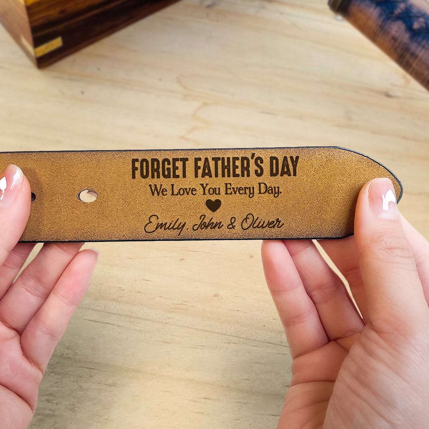 Personalized Handmade Belt Gift For Dad, Father's Day Gift for Dad, Engraved Leather Belt for Husband, Grandpa Belt, Custom Belt for Men