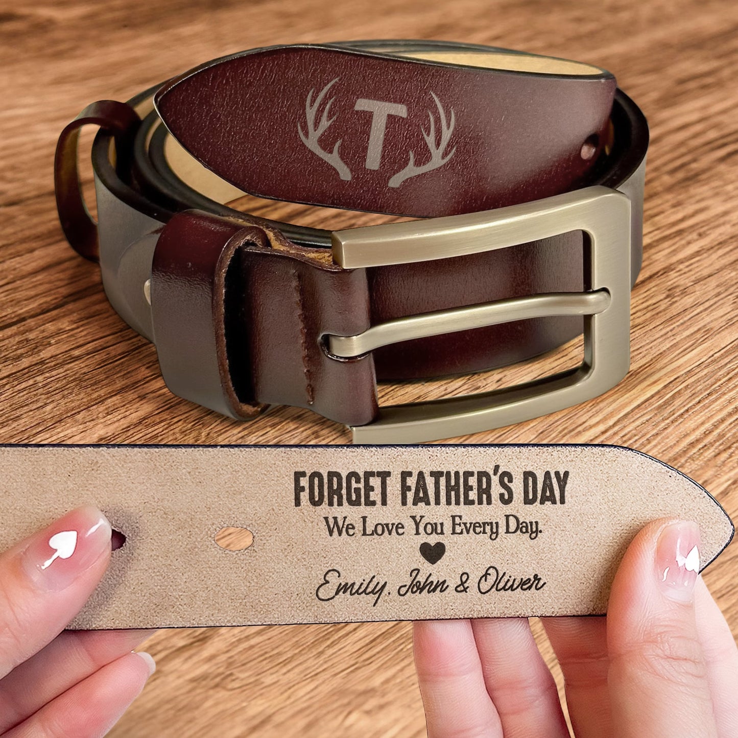 Personalized Handmade Belt Gift For Dad, Father's Day Gift for Dad, Engraved Leather Belt for Husband, Grandpa Belt, Custom Belt for Men