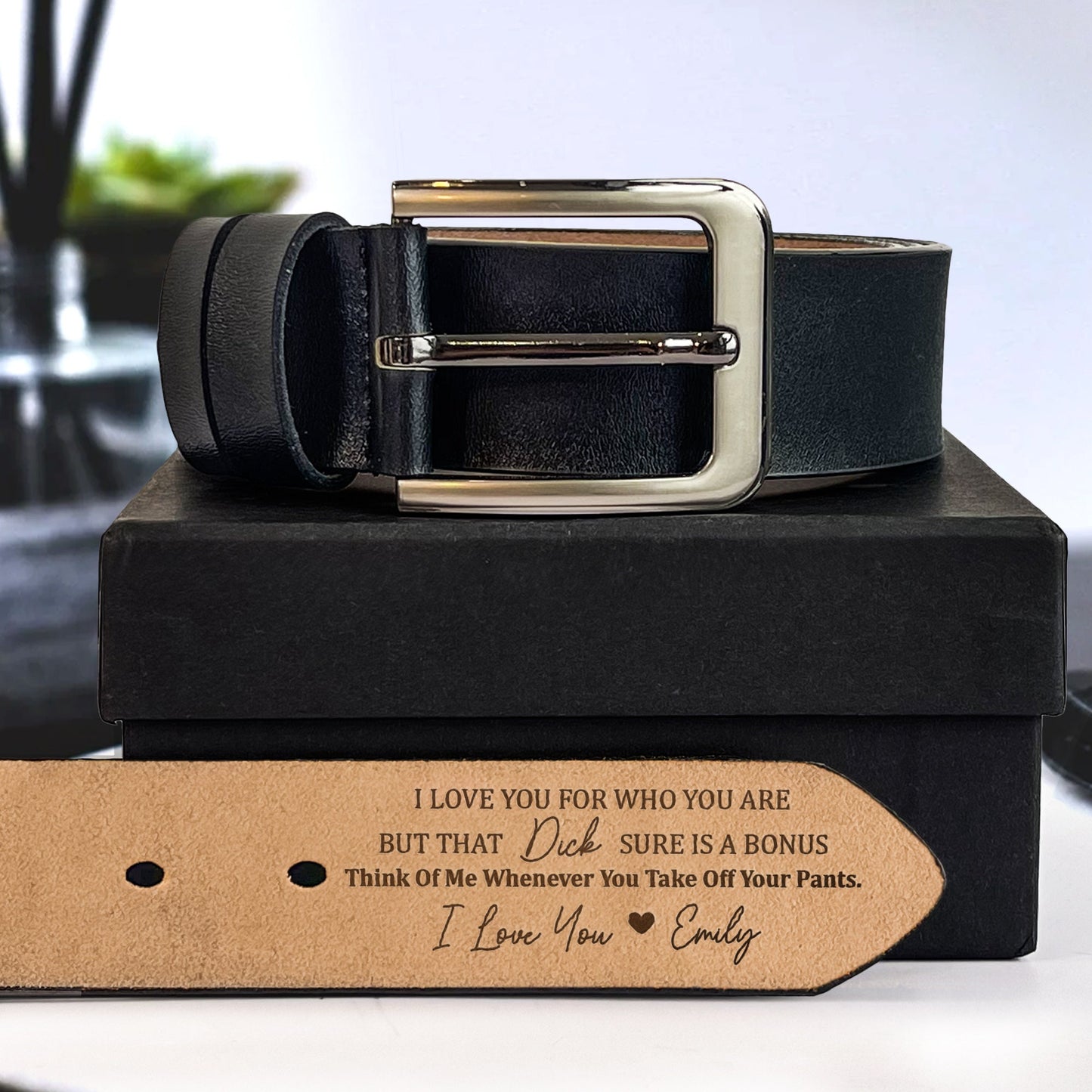 Funny Handmade Belt Gift For Husband, Custom Engraved Leather Belt Grooms Men, Father's Day Gift, Genuine Leather, Anniversary Gift