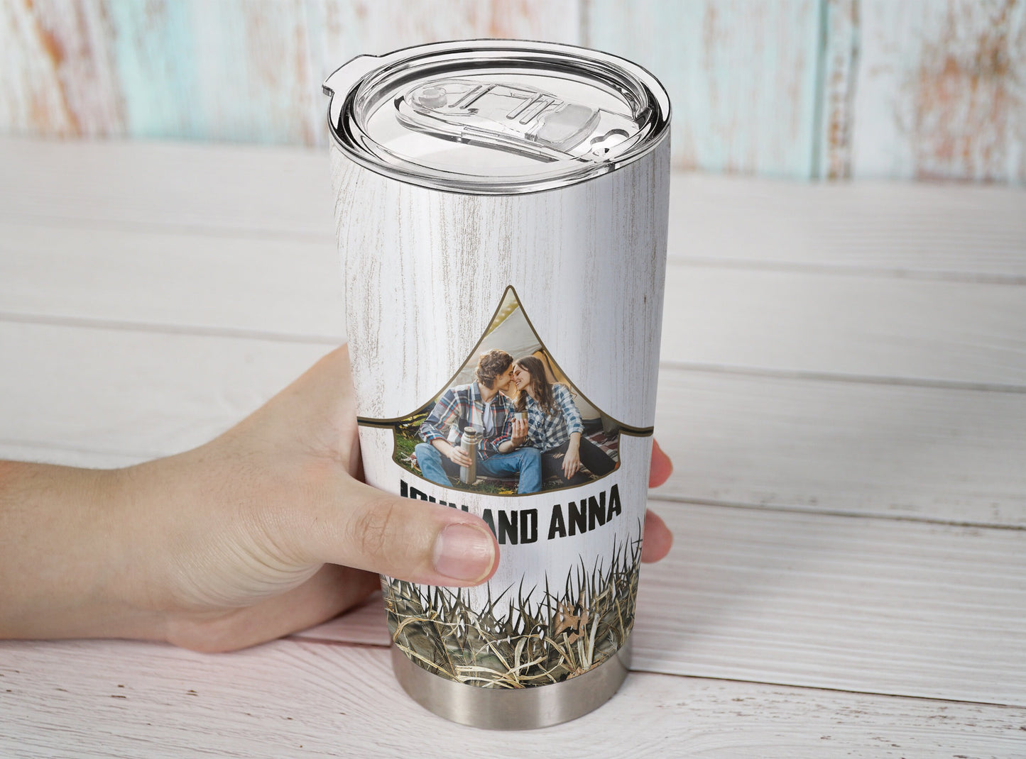 Personalized Husband And Wife Camping Partner For Life Tumbler - Gift for Camp Husband and Wife