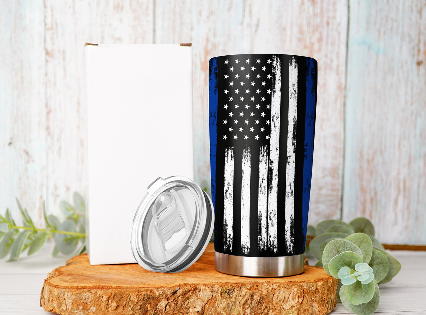 Custom Name American Flag Tumbler - 4th of July - Independence Day Gifts