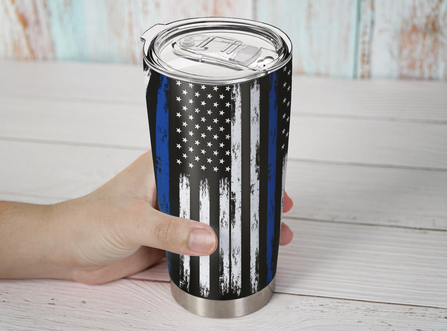 Custom Name American Flag Tumbler - 4th of July - Independence Day Gifts